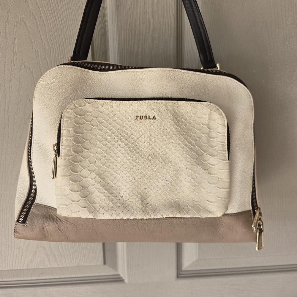 Furla Genuine Python Embossed One Shoulder Bag Po… - image 5